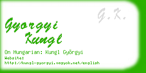 gyorgyi kungl business card