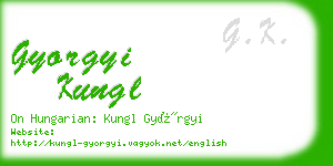 gyorgyi kungl business card